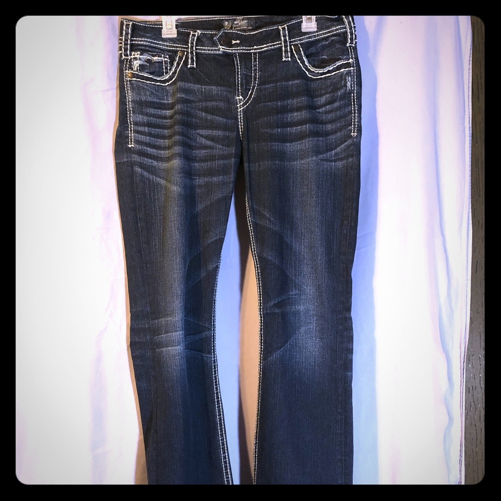 Silver bootcut mid rise jeans
